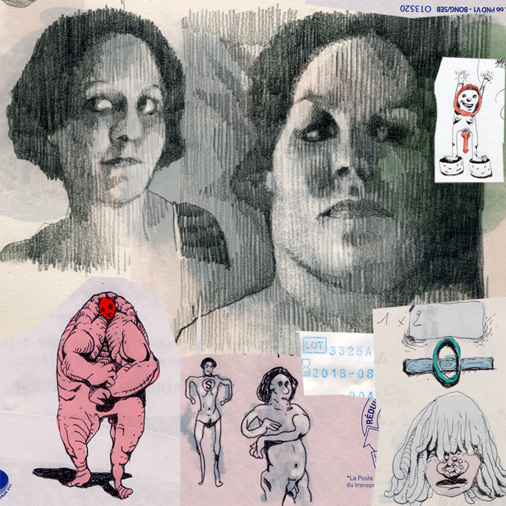 dessin soluto bloc marge enveloppe croquis portrait crayon ecriture peinture