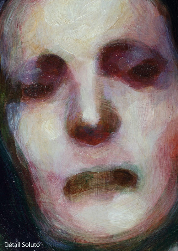 nu, acrylique, board, grey, painting, body, soluto